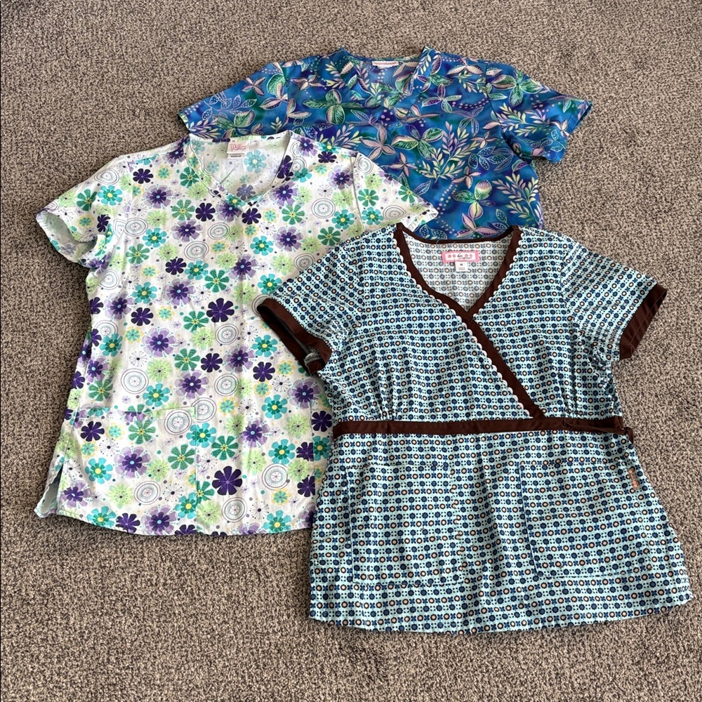 Lot of 3 Scrub Tops